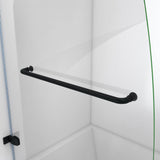 Dreamline SHDR3534586EX09 Aqua Uno 56-60" W x 58" H Frameless Hinged Tub Door with Extender Panel in Satin Black