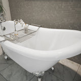 DreamLine BTAC6228FFXXF01 Atlantic 61" L x 28" H Acrylic Freestanding Bathtub with Chrome Finish