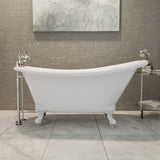 DreamLine BTAC6228FFXXF00 Atlantic 61" L x 28"H Acrylic Freestanding Bathtub with White Finish