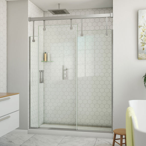 DreamLine SHDR-5060790-04 Avenue Semi-Frameless Sliding Shower Door in Brushed Nickel