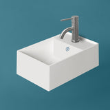 Whitehaus B-AG40 Britannia Rectangular Wall Mount Sink with Right Single Hole Drill