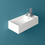 Whitehaus B-AG50 Britannia Rectangular Wall Mount Sink with Right Single Hole Drill