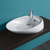 Whitehaus B-BO12 Britannia Oval Above Mount Sink with Single Faucet Hole Drill