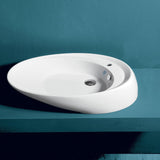 Whitehaus B-BO12 Britannia Oval Above Mount Sink with Single Faucet Hole Drill