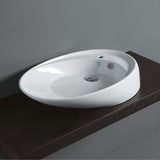 Whitehaus B-BO12 Britannia Oval Above Mount Sink with Single Faucet Hole Drill