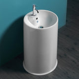 Whitehaus B-GTE Britannia Freestanding Cylindrical Shaped Bathroom Sink