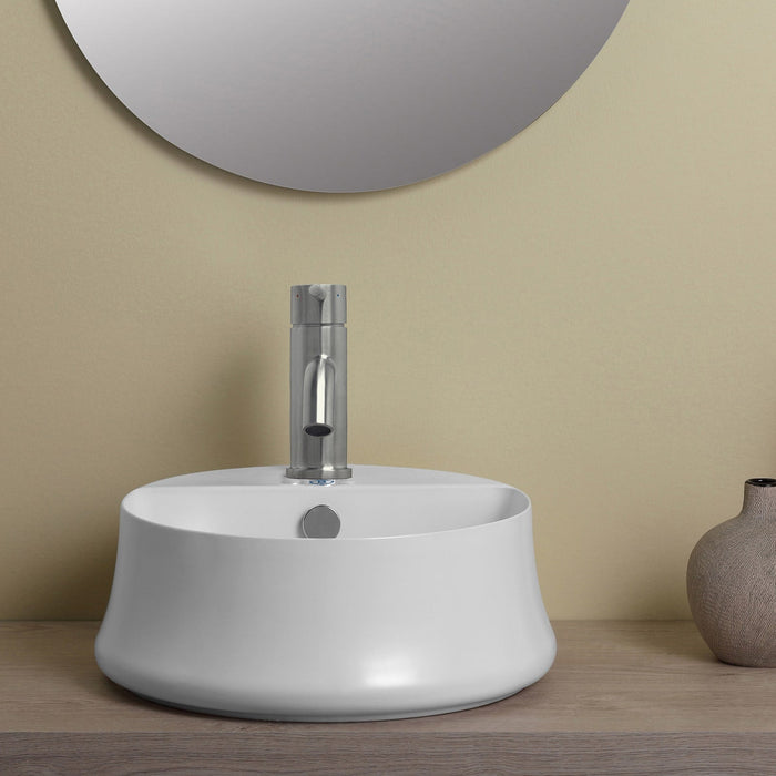 Whitehaus B-SH03 Britannia Round Above Mount Sink with Single Faucet Hole Drill