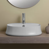 Whitehaus B-SH05 Britannia Oval Above Mount Sink with Single Faucet Hole Drill