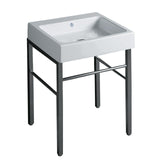 Whitehaus B-U60-DUCG1-A06 Britannia Rectangular Sink Console