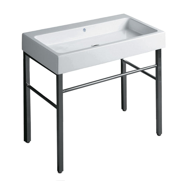 Whitehaus B-U90-DUCG1-A09 Britannia Large Rectangular Sink Console