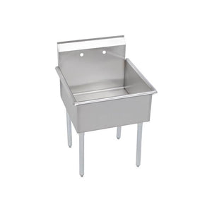 Elkay B1C24X24X Utility Sink, 12" Deep Bowl, No Drainboards, 27 x 27.5 x 42.75