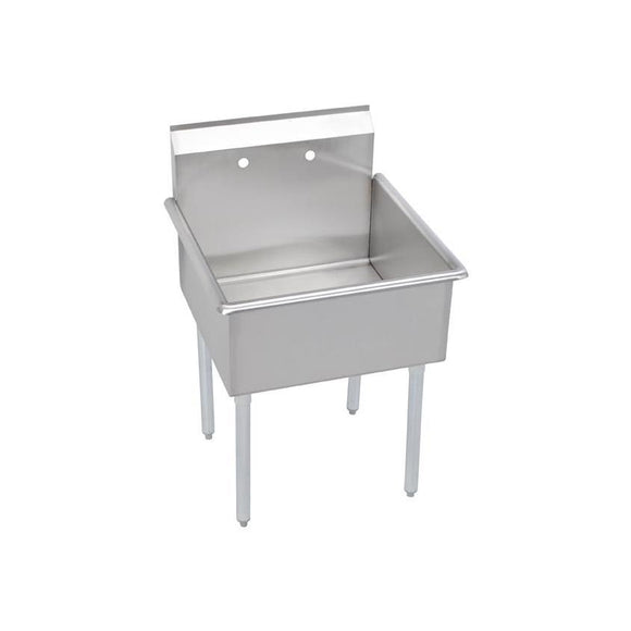 Elkay B1C24X24X Utility Sink, 12" Deep Bowl, No Drainboards, 27 x 27.5 x 42.75