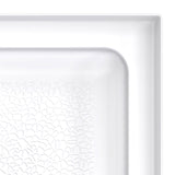 DreamLine BWDS60321MC0001 DreamStone 32"D x 60"W Shower Base and Wall Kit in White Modern Subway Pattern