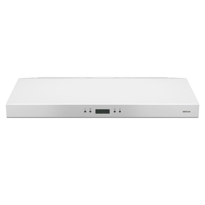 Broan Nutone BCDJ130WH Glacier 30" 450 CFM 5.5 Sones White Under-Cabinet Convertible Range Hood