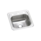 Elkay BCR152 Celebrity Stainless Steel 15" x 15" x 6-1/8", 1-Bowl Top Mount Bar Sink