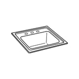 Elkay BLR153 Lustertone Stainless Steel 15" x 15" x 7-1/8", 1-Bowl Top Mount Bar Sink