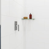 DreamLine BWDS36362TC0001 DreamStone 36"D x 36"W Shower Base and Wall Kit in White Traditional Subway Pattern