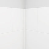 DreamLine BWDS36363TC0001 DreamStone 36" D x 36" W Shower Base and Wall Kit in White Traditional Subway Pattern