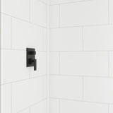 DreamLine BWDS48341TC0001 DreamStone 34" D x 48" W Shower Base and Wall Kit in White Traditional Subway Pattern