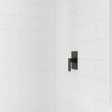 DreamLine BWDS60321MC0001 DreamStone 32" D x 60" W Shower Base and Wall Kit in White Modern Subway Pattern