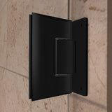 DreamLine SHDR-20437210S-09 Unidoor 43-44"W x 72"H Frameless Hinged Shower Door with Shelves in Satin Black