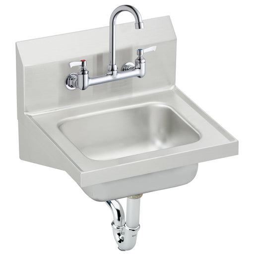 Elkay CHS1716C Stainless Steel 16-3/4" x 15-1/2" x 13", 1-Bowl Wall Hung Handwash Sink Kit