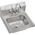 Elkay CHSB1716C Stainless Steel 16-3/4" x 15-1/2" x 13", 1-Bowl Wall Hung Handwash Sink Kit