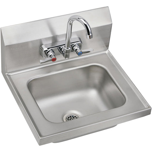 Elkay CHSB1716C Stainless Steel 16-3/4" x 15-1/2" x 13", 1-Bowl Wall Hung Handwash Sink Kit