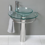 Fresca CMB1060-V Attrazione 30" Modern Glass Bathroom Pedestal Sink