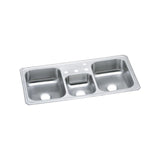 Elkay CMR43224 Celebrity Stainless Steel 43" x 22" x 7", Triple Bowl Top Mount Kitchen Sink
