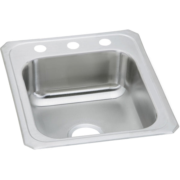 Elkay CR17212 Celebrity Stainless Steel 17" x 21-1/4" x 6-7/8", 1-Bowl Top Mount Kitchen Sink