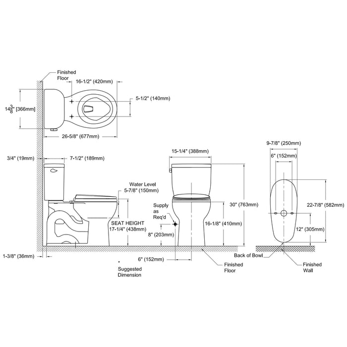 TOTO CST243EF#01 Entrada Two-Piece Round 1.28 GPF Universal Height Toilet, Cotton White