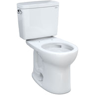 TOTO CST775CEFG#01 Drake Two-Piece 1.28GPF Rounded Toilet in Universal Height, Cotton White