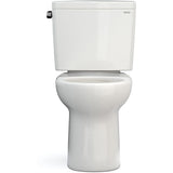 TOTO CST775CEFG#11 Drake Two-Piece Rounded Toilet with 1.28 GPF Tornado Flush, 12" Rough-in, Colonial White