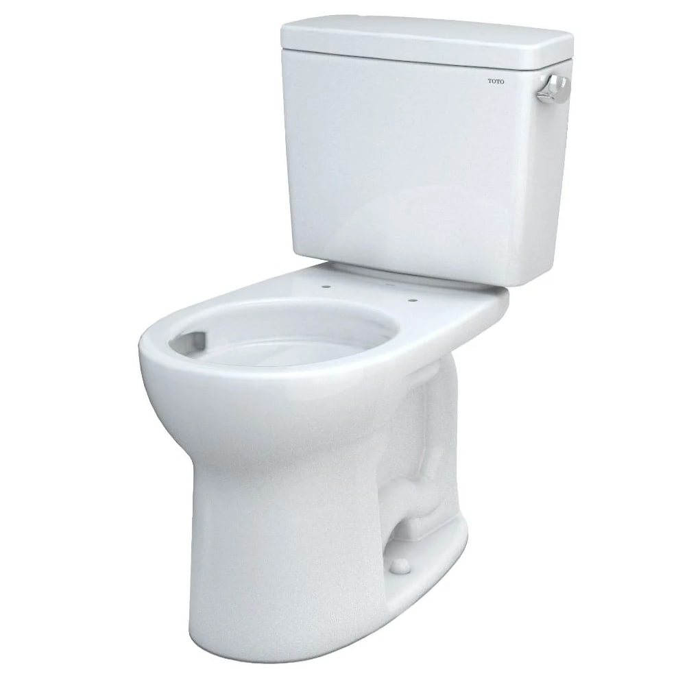 TOTO CST775CEFRG#01 Drake 2-Piece Round White Toilet, Right-Hand 