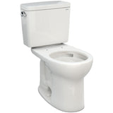 TOTO CST775CSFG#11 Drake Two-Piece Rounded Toilet with CEFIONTECT and 1.6 GPF Tornado Flush, Colonial White