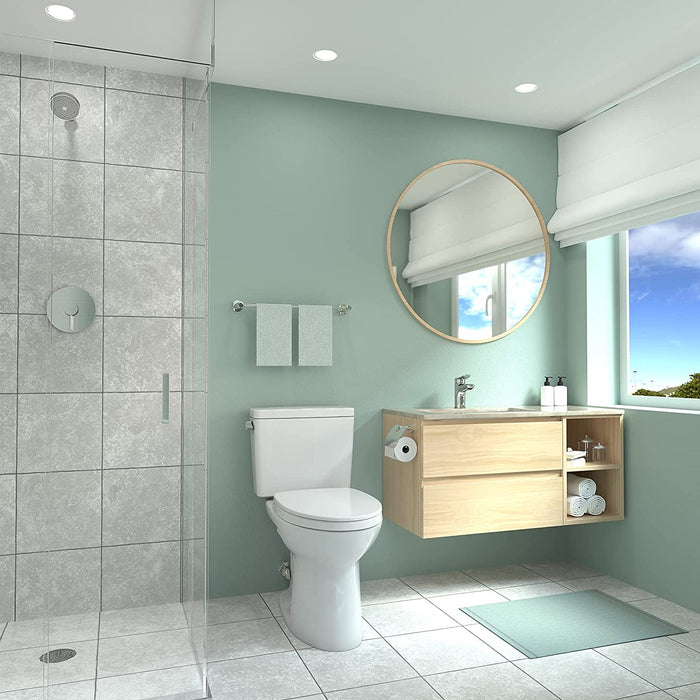 TOTO CST776CEFG#01 Drake Two-Piece Elongated Toilet with 1.28 GPF Flush, Cotton White