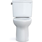 TOTO CST776CEFG#01 Drake Two-Piece Elongated Toilet with 1.28 GPF Tornado Flush, 12" Rough-in, Cotton White