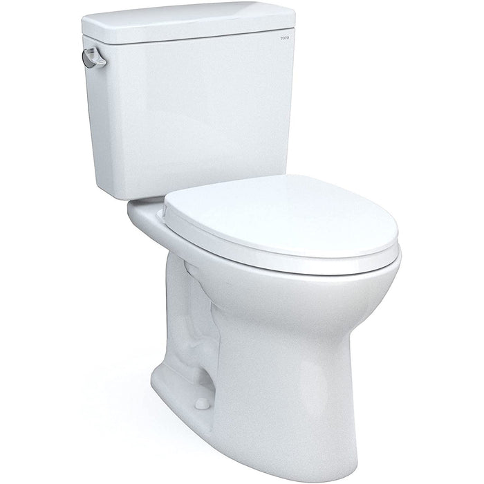 TOTO CST776CEFG#01 Drake Two-Piece Elongated Toilet with 1.28 GPF Flush, Cotton White