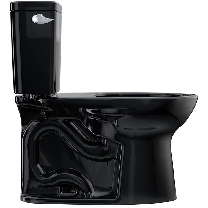 TOTO CST776CEF#51 Drake Two-Piece Elongated Toilet with 1.28 GPF Tornado Flush, 12" Rough-in, Ebony (Black)