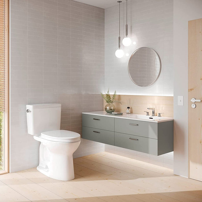 TOTO CST776CEG#01 Drake Two-Piece Elongated Regular Height Toilet with 1.28 GPF Tornado Flush