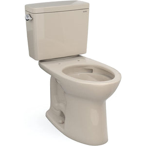 TOTO CST776CEG#03 Drake Two-Piece Elongated Toilet with CeFiONtect and 1.28 GPF Tornado Flush, Bone Finish