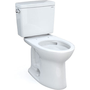 TOTO CST776CSFG.10#01 Drake Two-Piece Elongated 1.6 GPF Toilet with 10" Rough-in and Tornado Flush, Cotton White