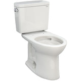 TOTO CST776CSFG#11 Drake Two-Piece Elongated 1.6 GPF Universal Height Toilet with CEFIONTECT and Tornado Flush, Colonial White