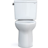 TOTO CST776CSG#01 Drake Two-Piece Elongated Standard Height Toilet with CeFiONtect and 1.6 GPF Tornado Flush, Cotton White