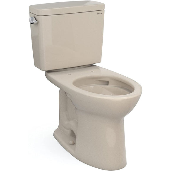 TOTO CST776CSG#03 Drake Two-Piece Elongated Standard Height Toilet with CeFiONtect and 1.6 GPF Tornado Flush, Bone Finish