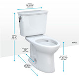 TOTO CST786CEG#12 Drake Transitional Two-Piece Elongated 1.28 GPF Regular Height Toilet, Sedona Beige