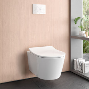 TOTO CT447CFG#01 RP Wall-Hung Dual Flush 1.28 and 0.9 GPF Toilet, Cotton White