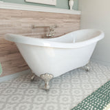 DreamLine BTCP6928HFXXC04 Chesapeake 69" x 31" Acrylic Freestanding Bathtub with Brushed Nickel Finish