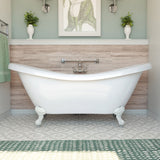 DreamLine BTCP6928HFXXC00 Chesapeake 69" L x 31" H Acrylic Freestanding Bathtub with White Finish